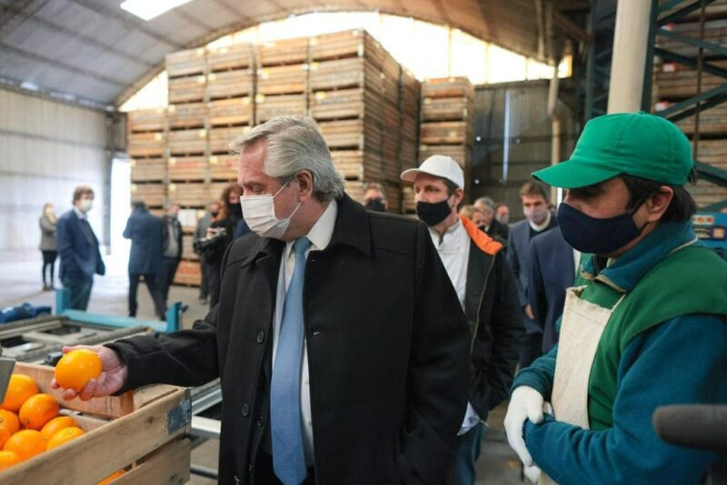 De visita: El presidente hizo anuncios en Concordia