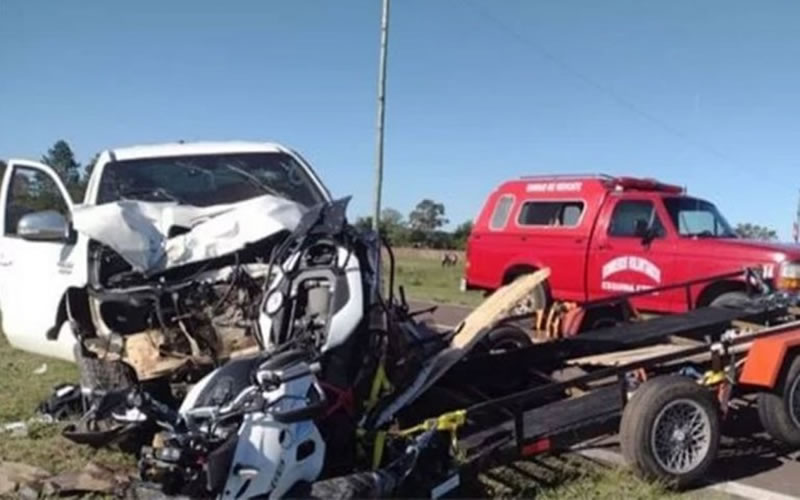 Concordienses fueron impactados por un trailer con motos que se desprendió de una camioneta
