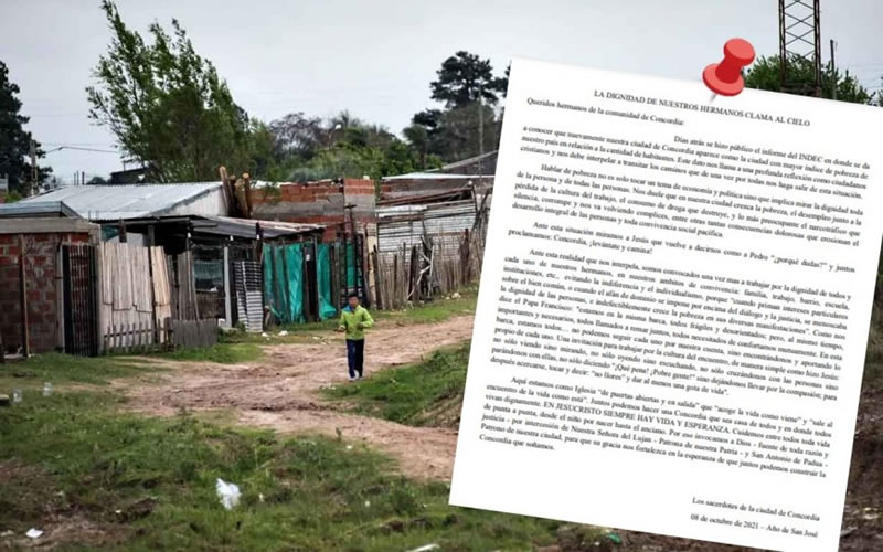 El mensaje de los sacerdotes de Concordia ante las cifras de pobreza del INDEC