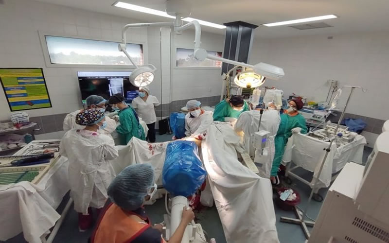 Buena evolución en paciente con politraumatismos operado en inédita cirugía en en el Hospital Masvernat