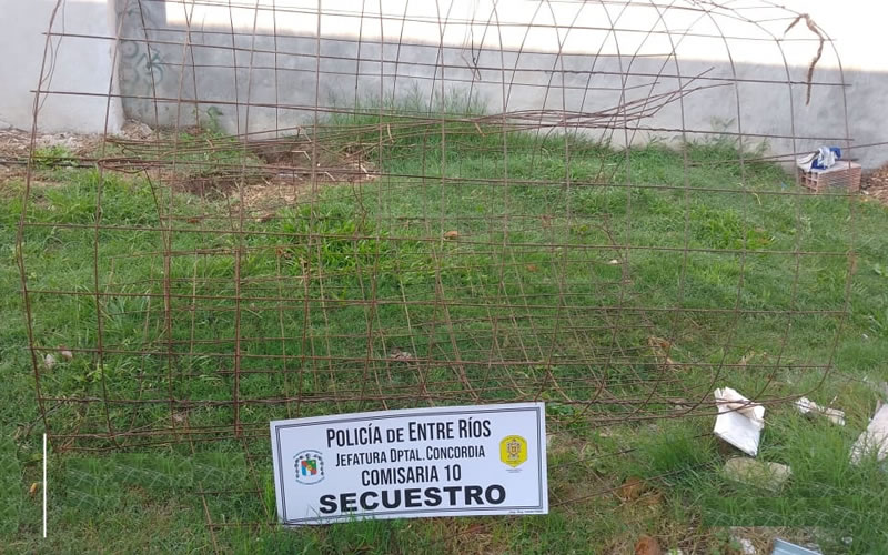 Intentó robar una malla de hierro de una obra en construcción