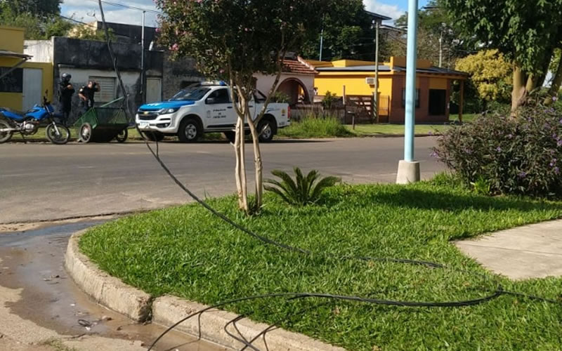 Detenidos por robar cables en la vía pública