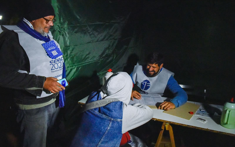 Con actividades de promoción de derechos se realizó el censo de personas en situación de calle