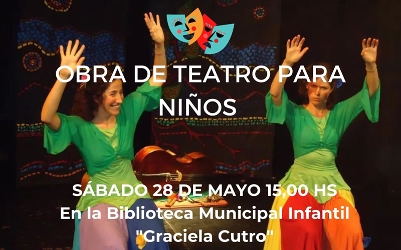 Función gratuita de teatro infantil en la Biblioteca «Graciela Cutro»