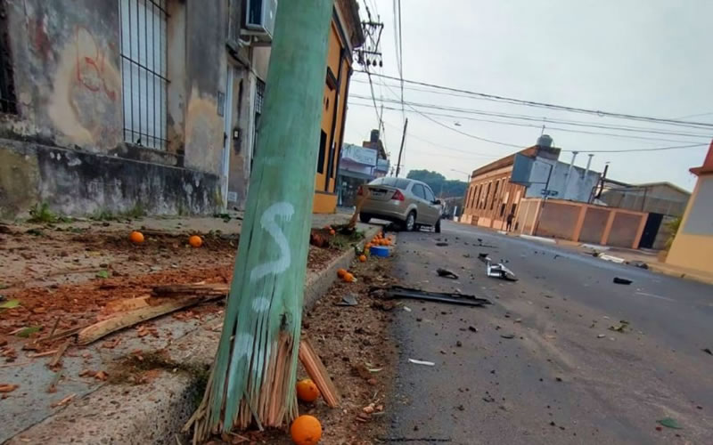Violento choque en la mañana de este domingo dejó tres personas heridas