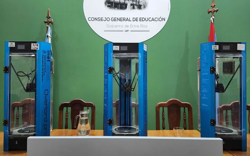 Más impresoras 3D para escuelas técnicas de Entre Ríos