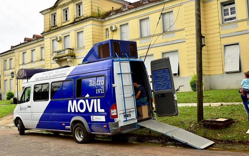 El Registro Civil Móvil vuelve este martes a Concordia