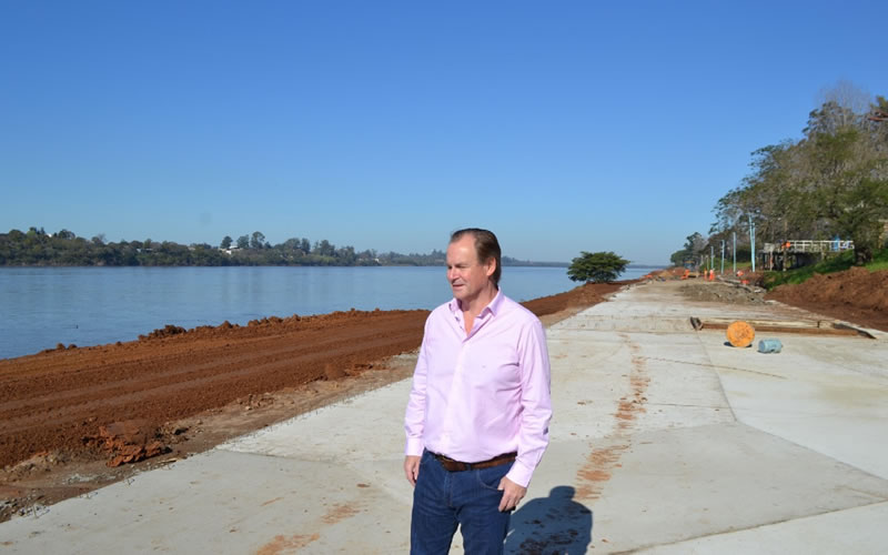 Bordet recorrió la obra en la Costanera Nebel de Concordia