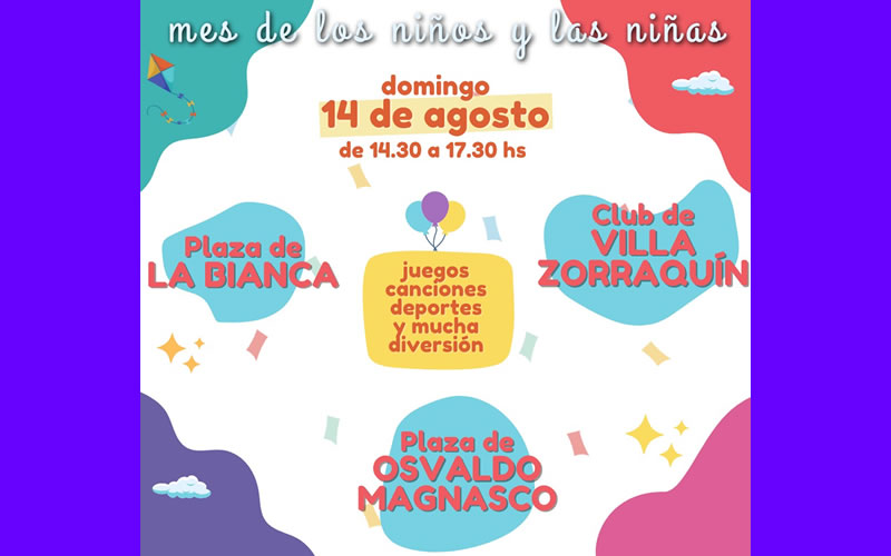 Comienzan los festejos del Mes de los Niños y las Niñas