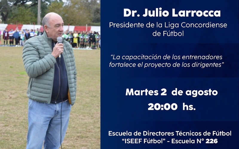 Larrocca de charla en la Escuela de Directores Técnicos