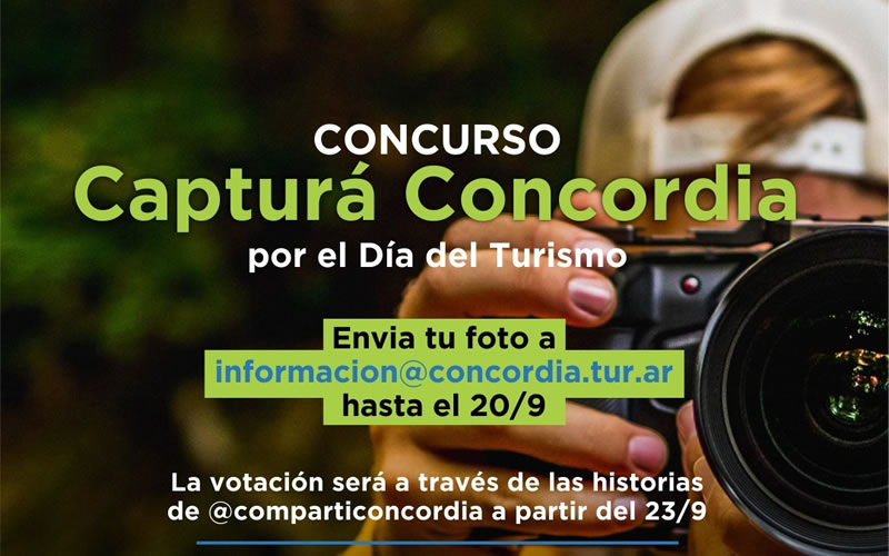 Concurso «Captura Concordia» por el Día del Turismo