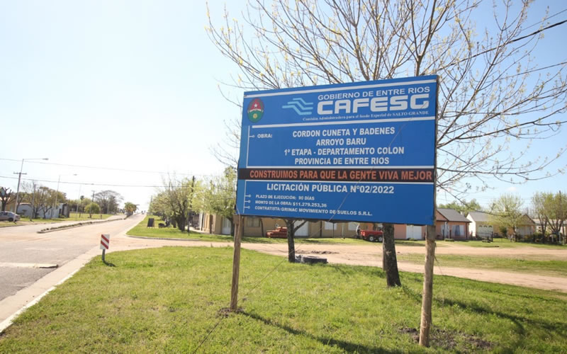CAFESG constató el 80% de avance en la obra de Arroyo Barú