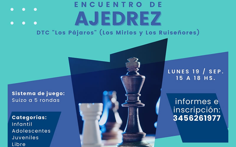 Se organiza un encuentro de ajedrez en el DTC Los Pájaros