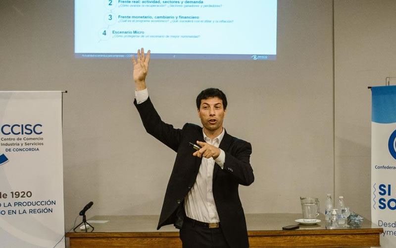 Esteban Domecq expuso en Concordia sobre actualidad económica
