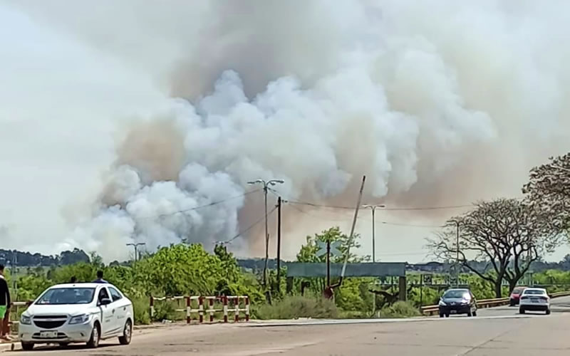 Con la intervención de 6 dotaciones de bomberos y máquinas lograron controlar el incendio en Villa Adela