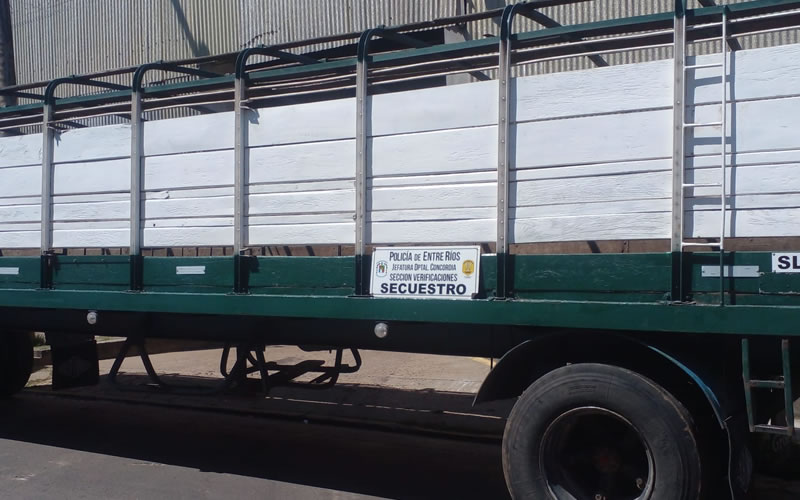 Secuestran acoplado con numeración adulterada