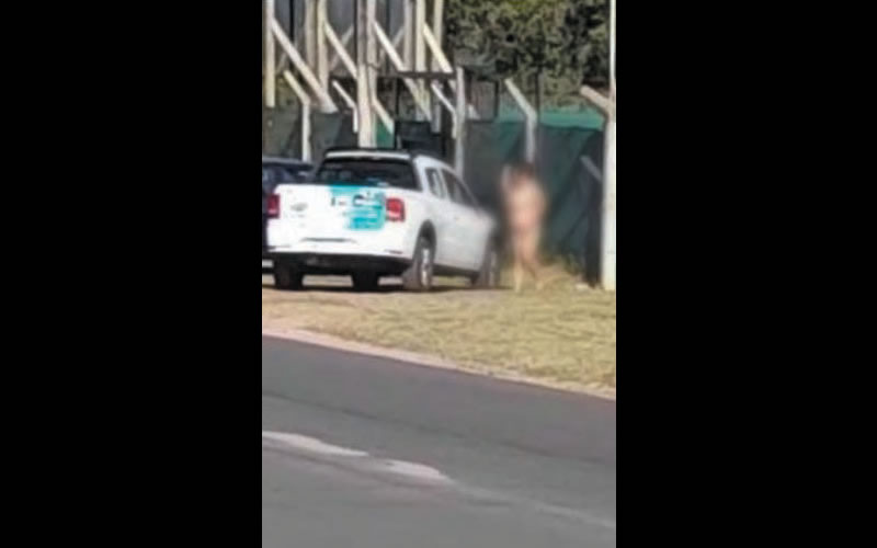 La policía intervino cuando una mujer destrozaba los vidrios de una camioneta estacionada