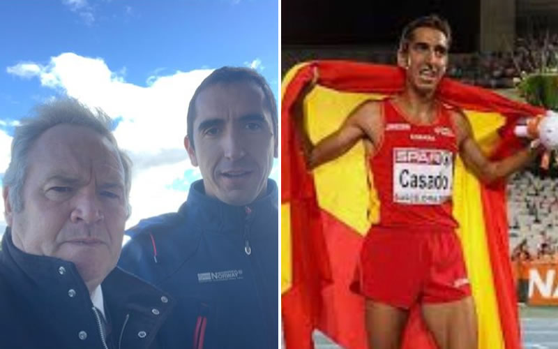En España: Legarreta con Arturo Casado