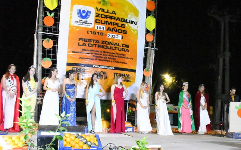Fiesta Nacional de la Citricultura: Villa Zorraquin eligió a sus Embajadoras 2022/2023