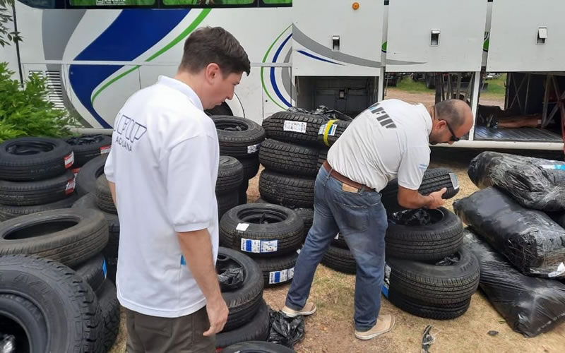 La Aduana nuevamente secuestró 195 neumáticos