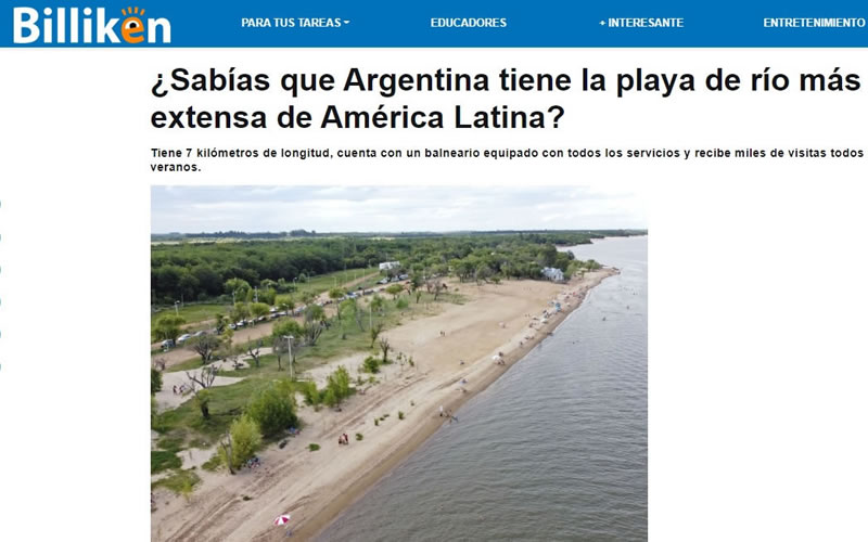 Se destaca en Concepción del Uruguay la playa de río más larga de América Latina