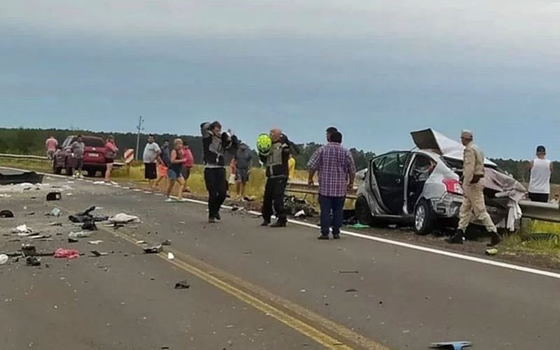 Trágico accidente en Ruta 14 deja tres personas fallecidas