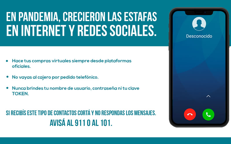 Recuerdan las medidas de prevención ante reiterados intentos de estafas