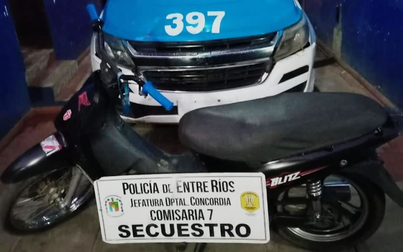 Secuestran una moto con pedido e identifican al conductor
