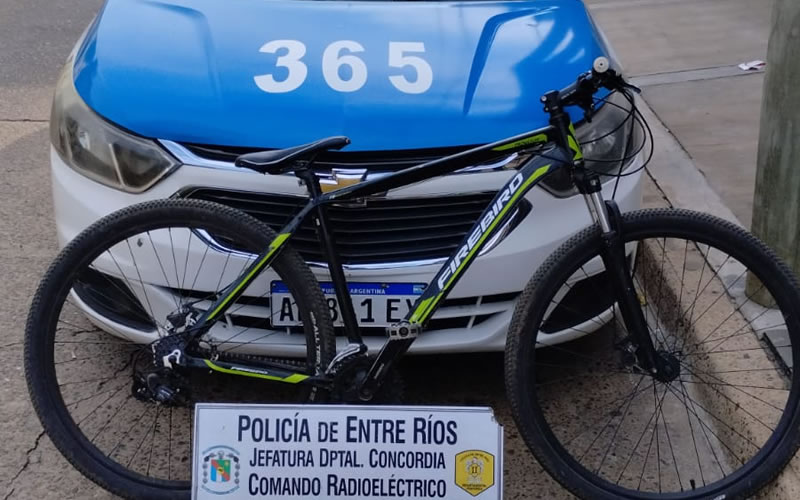 Secuestran bicicleta con la numeración suprimida para establecer procedencia y real propiedad