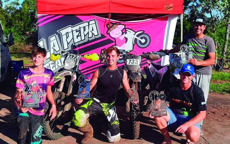 Los pilotos del Sartori Motos Racing coparon los podios en la 1ª fecha del Enduro del Litoral