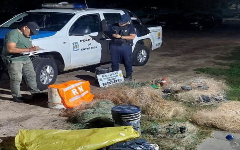 En Concordia se secuestraron más de 1.500 metros de trasmallos prohibidos para la pesca