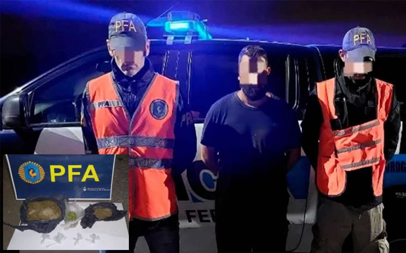 Operativo en la ruta: La PFA detuvo a cuatro personas en un control antidrogas