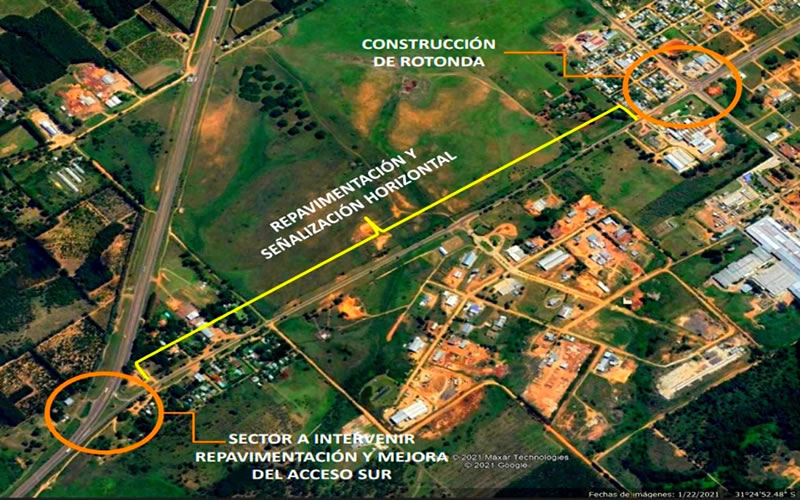 Acceso Sur: Por las obras de ampliación y repavimentación se implementan desvíos en el ingreso por Presidente Perón