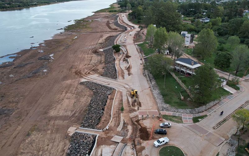 Afirman que las obras en la costanera Nebel de Concordia superan el 90 por ciento de ejecución