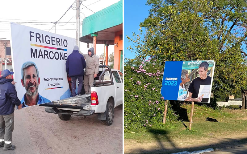 Marcone: “Solo sacaron los carteles de la oposición, parece que el municipio es funcional a algunos candidatos”