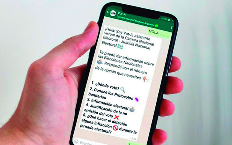 Se habilitó un número de WhatsApp para realizar consultas sobre las elecciones