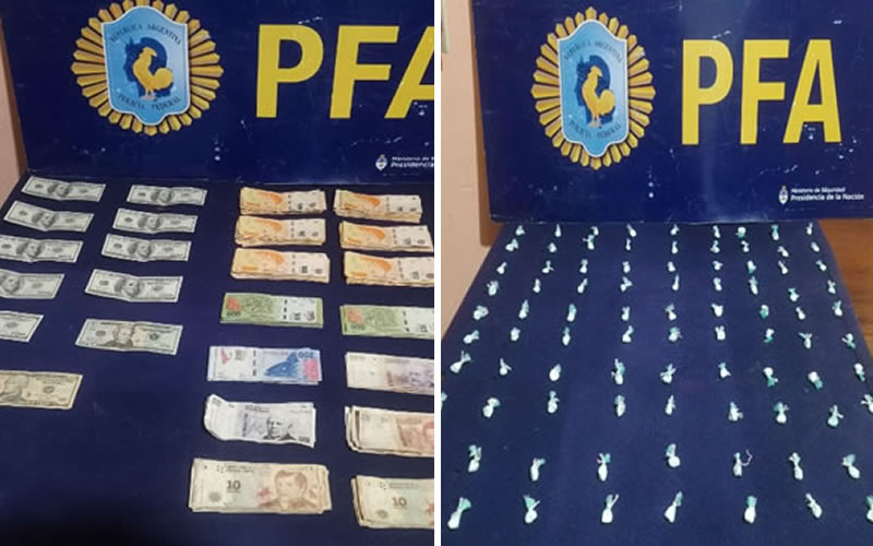 La PFA detuvo a dos personas por venta de drogas y secuestró varios elementos