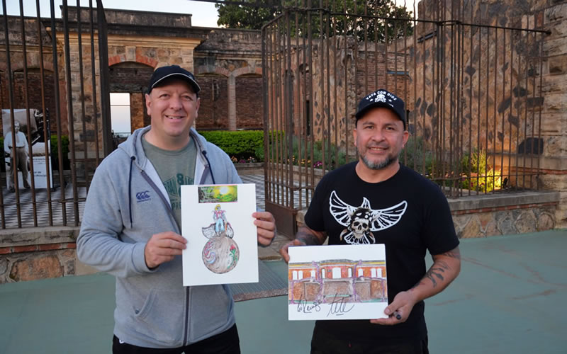 Arte, rock y el Principito: Donaron al Parque San Carlos los bocetos del mapping que utilizó «La Renga» en el concierto en Concordia