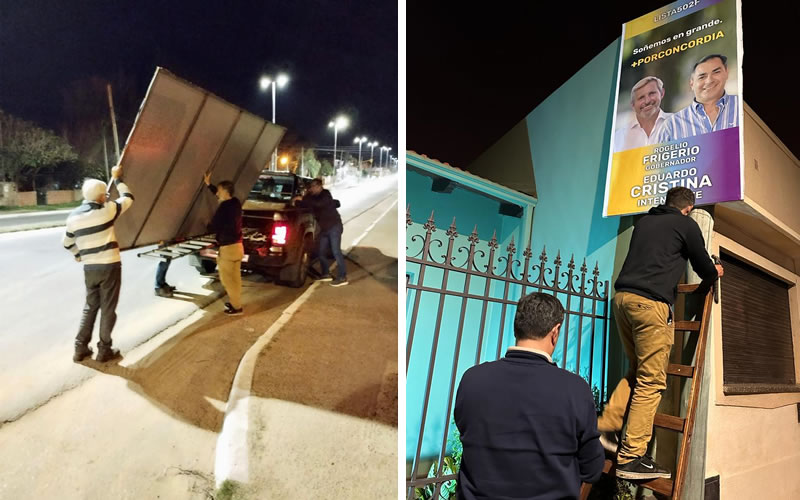 Compromiso social: El partido de Eduardo Cristina retiro sus carteles de la ciudad