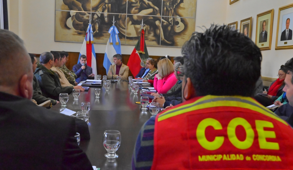 Nueva reunión de Defensa Civil y el COE en Concordia ante la Evolución del Río Uruguay