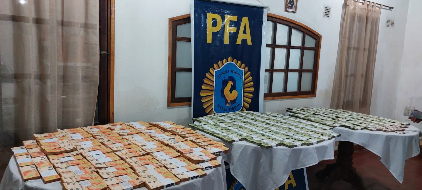 La Policía Federal Argentina incautó una cifra millonaria de dinero