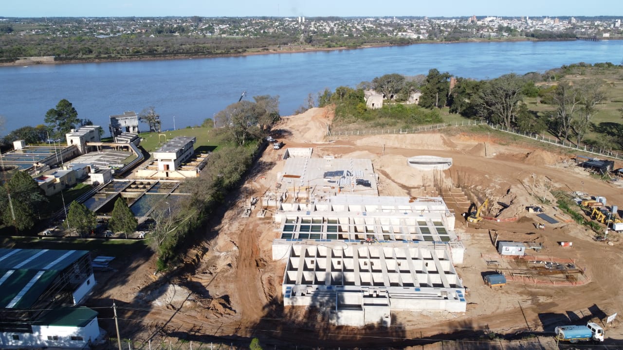 Avanza la construcción de la nueva planta potabilizadora de Concordia