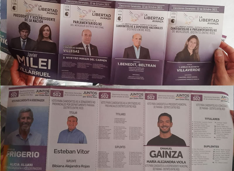 ¿Fórmula Milei-Frigerio? Reparten boletas combinadas pero La Libertad Avanza asegura que “son apócrifas”