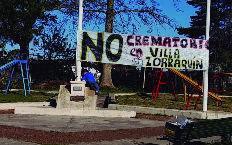 Aniversario con reclamo: Vecinos de Villa Zorraquín recordaron el rechazo al crematorio