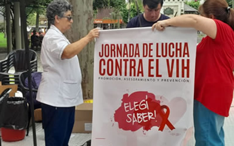 Jornada de Concientización en Plaza 25 de Mayo sobre la prevención del VIH