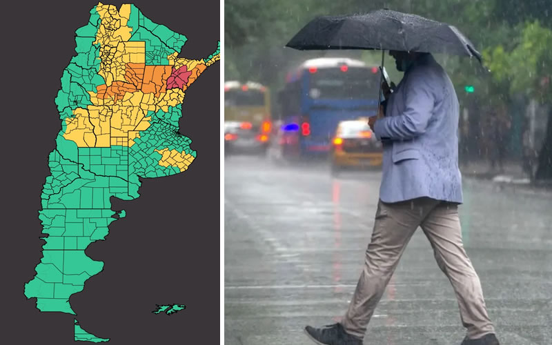Alerta amarilla por tormentas para la mitad de la provincia