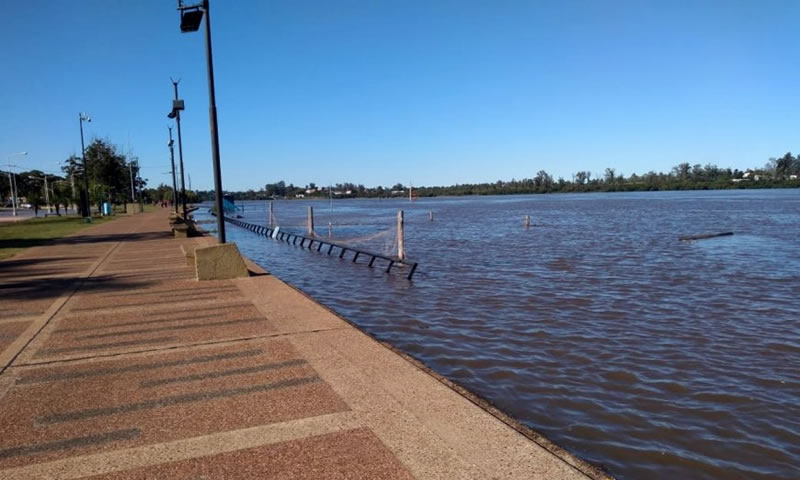 El río Uruguay podría superar los ocho metros