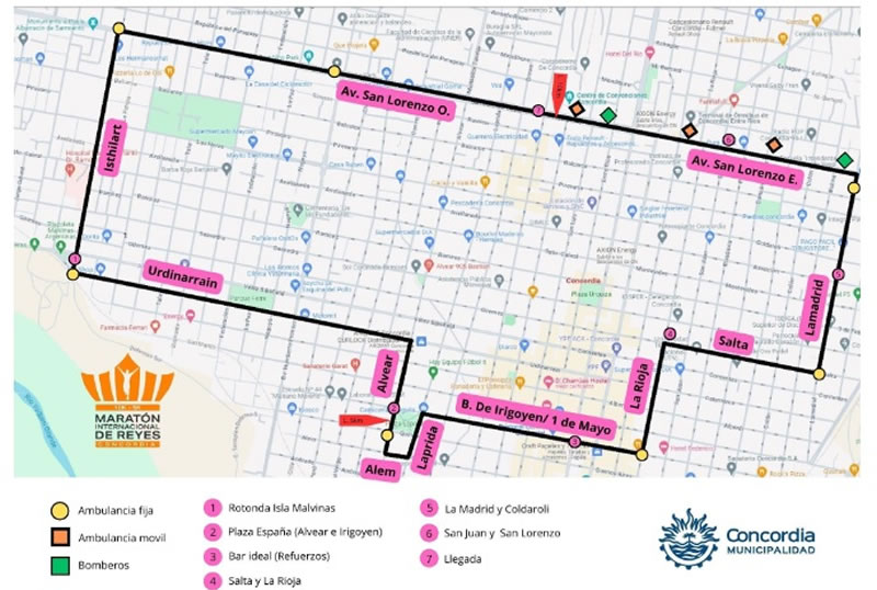 Así será el circuito de la 45° edición de la Maratón de Reyes