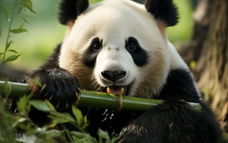¿Sabías que el oso panda es carnívoro?