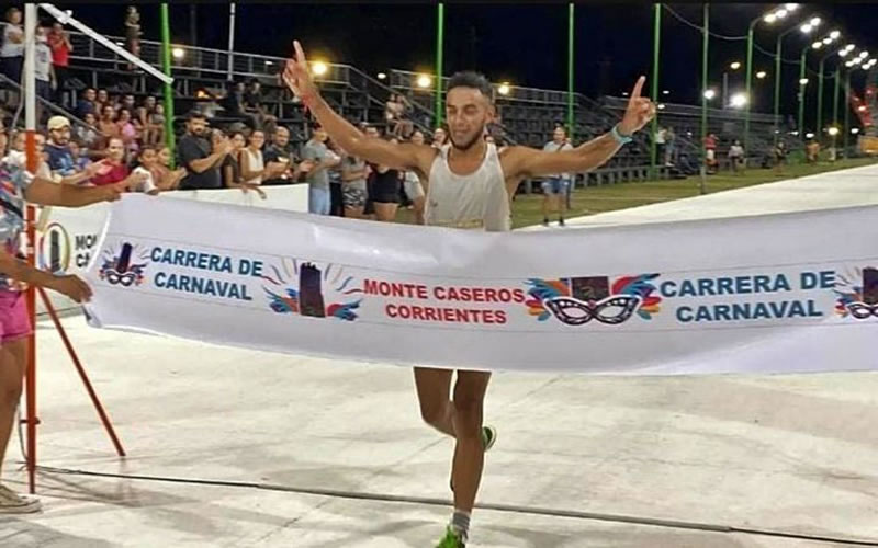 Concordiense se quedó con la carrera nocturna del carnaval de Monte Caseros